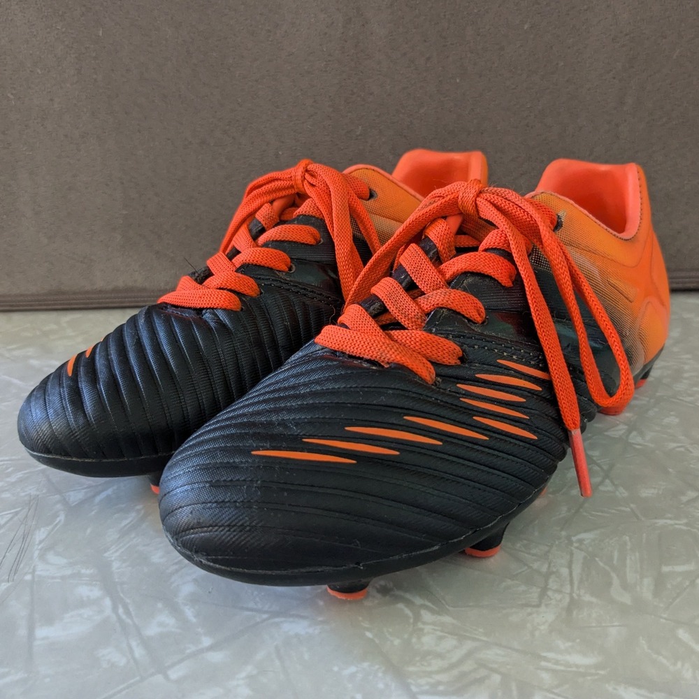 Vizari Liga FG Youth Soccer Cleats Orange Black Size 1